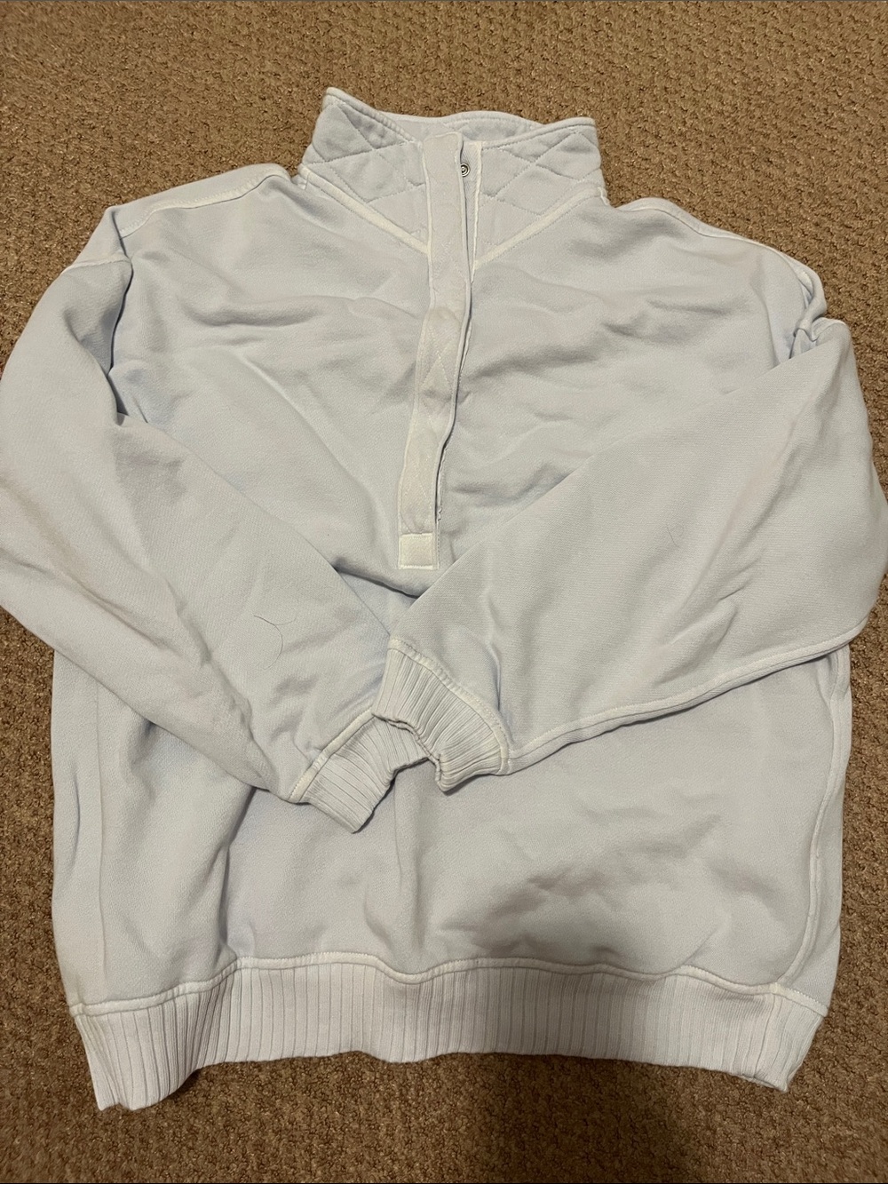 Womens Quarter-Snap Pullover sweatshirt
